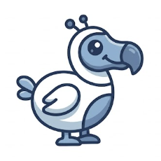 The Strider dodi, a grown dodo striding confidently
